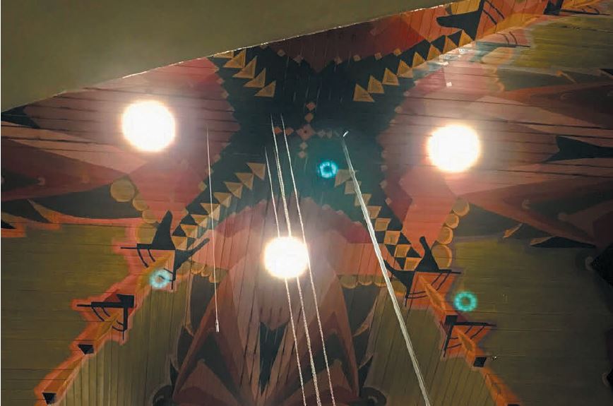 De Ploeg-plafond in de Oosterkerk in Kollum